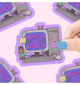 Turtle's Soup Mentally On Vacation Vinyl Sticker