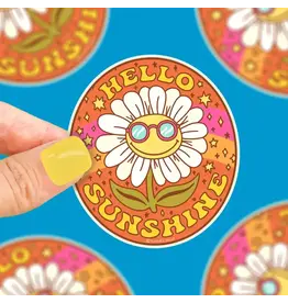 Turtle's Soup Hello Sunshine Flower Vinyl Sticker