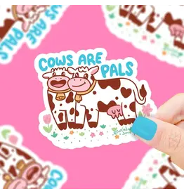 Turtle's Soup Cows are Pals Vegan Vinyl Sticker