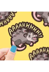 Turtle's Soup Screaming Opossum Family Vinyl Sticker