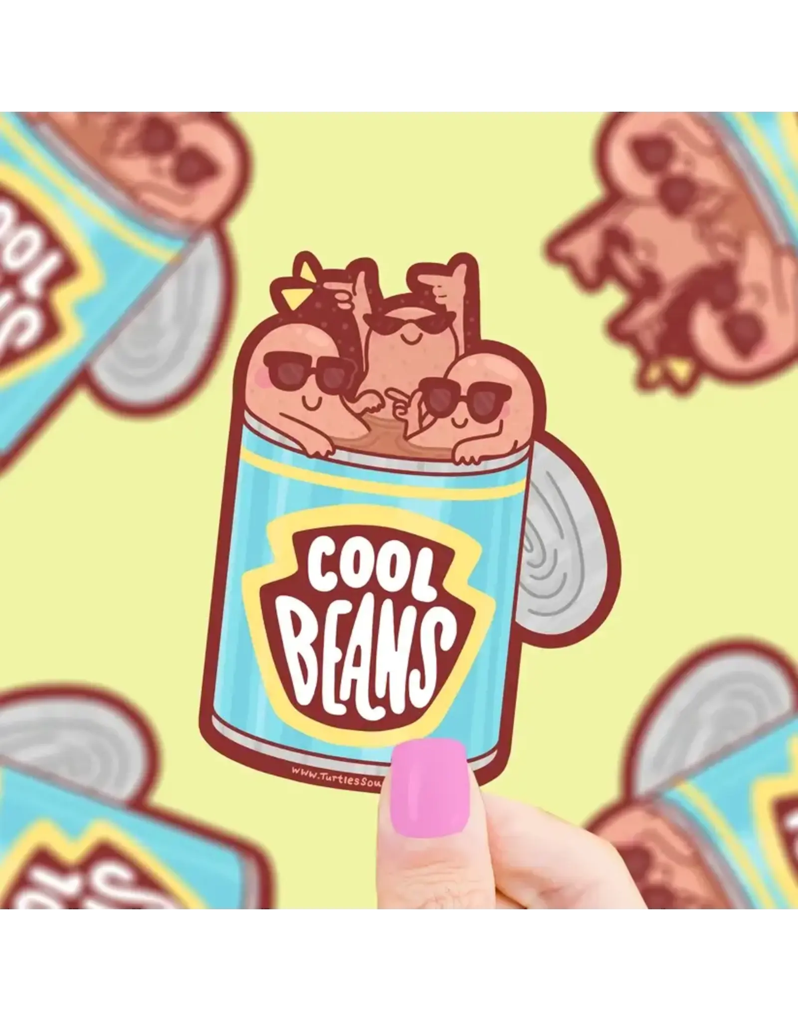 Turtle's Soup Cool Beans Funny Food Vinyl Sticker