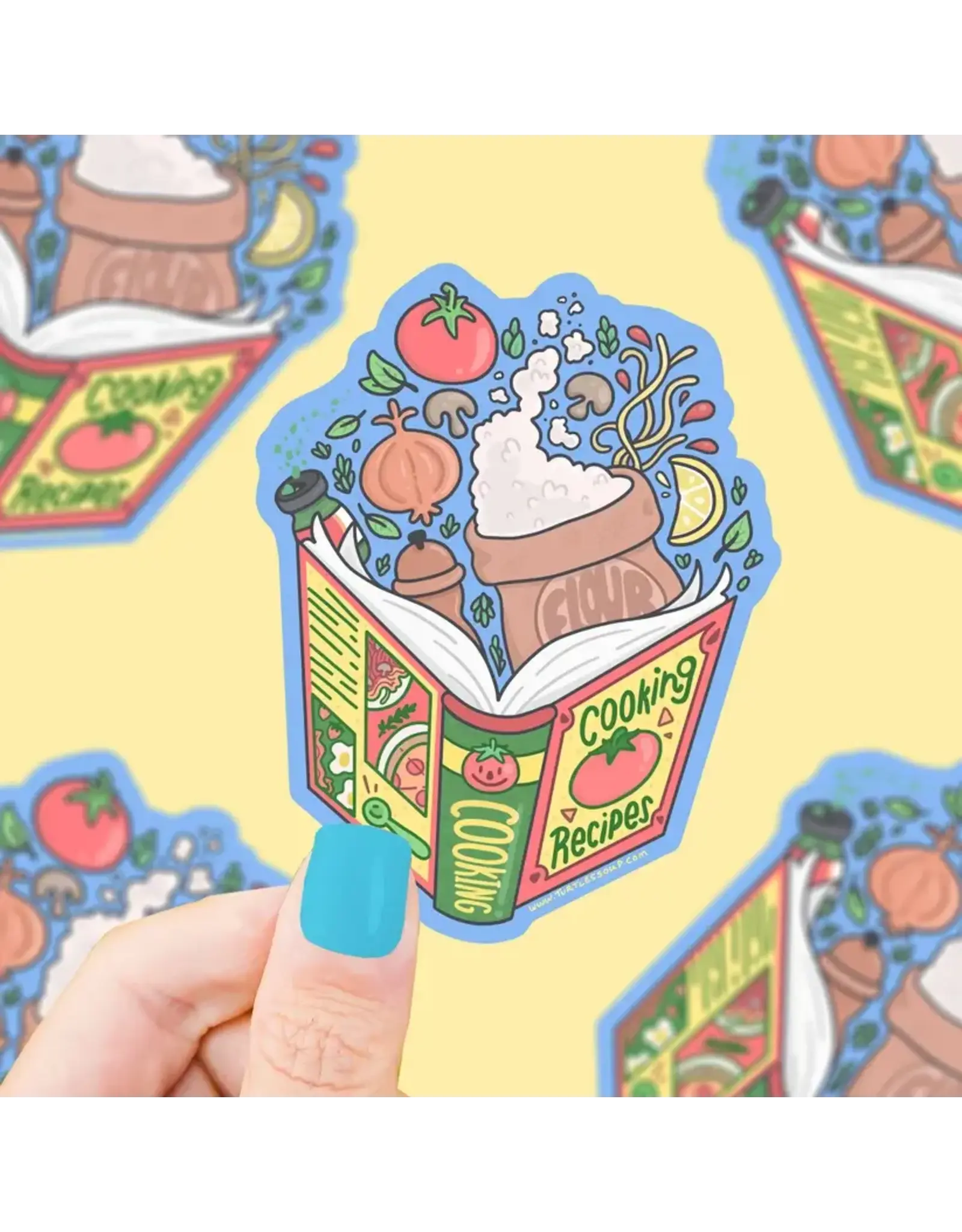 Turtle's Soup Cooking Recipe Book Club Vinyl Sticker