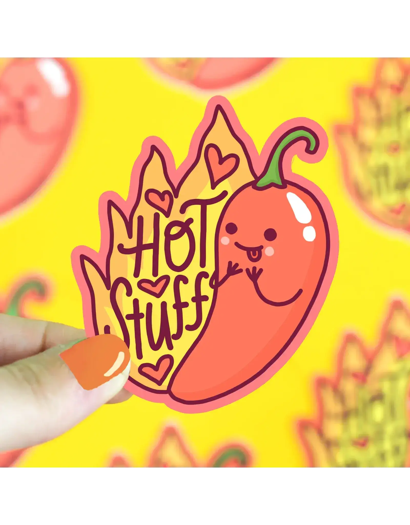 Turtle's Soup Hot Stuff Chili Pepper Vinyl Sticker