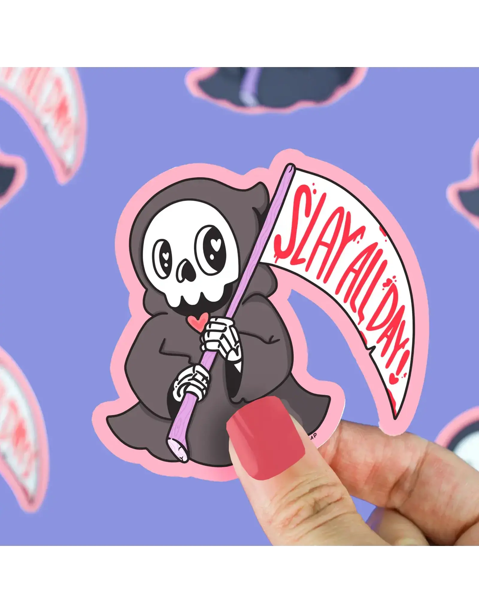 Turtle's Soup Slay All Day Grim Reaper Vinyl Sticker