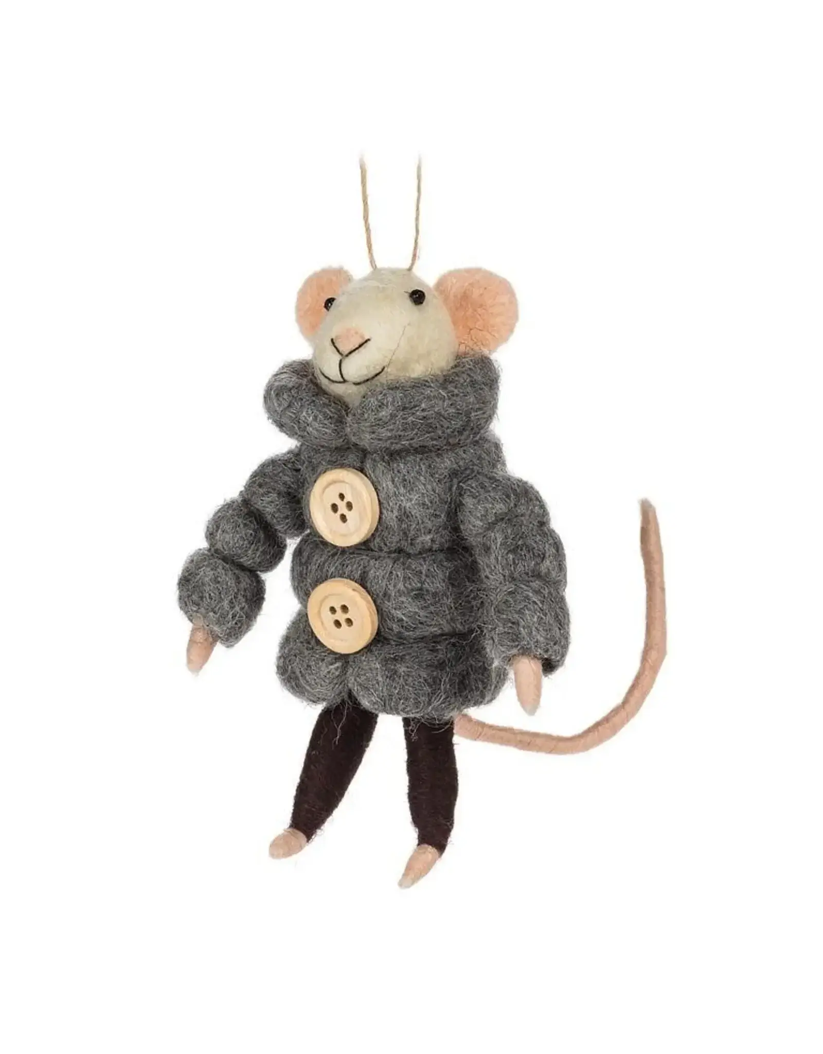 Mouse with Puffy Parka Ornament