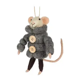 Mouse with Puffy Parka Ornament