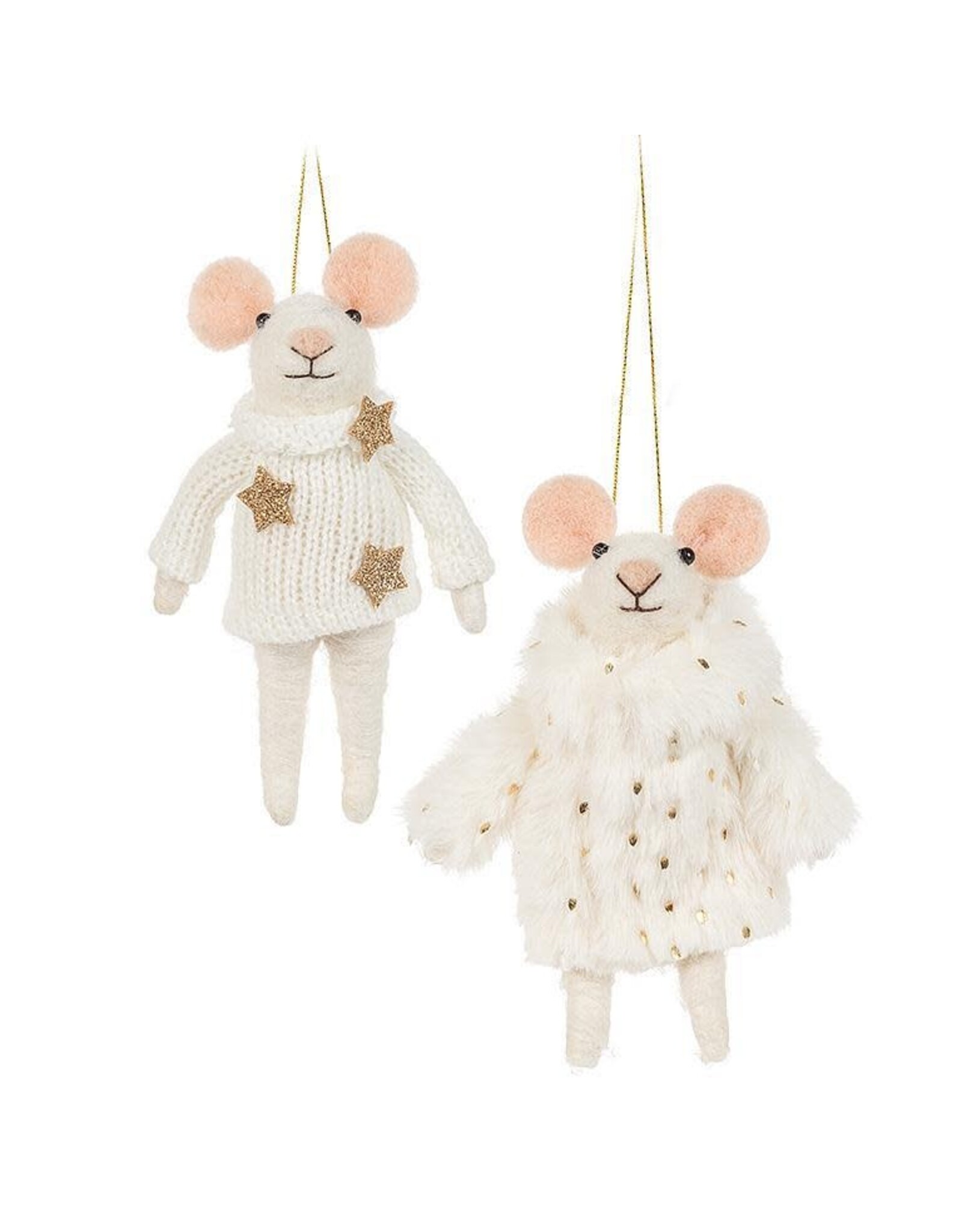 Fancy Winter Mouse Ornament
