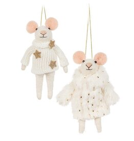 Fancy Winter Mouse Ornament