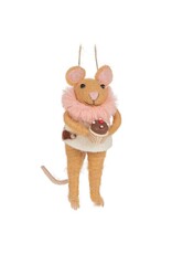 Mouse with Cupcake Ornament