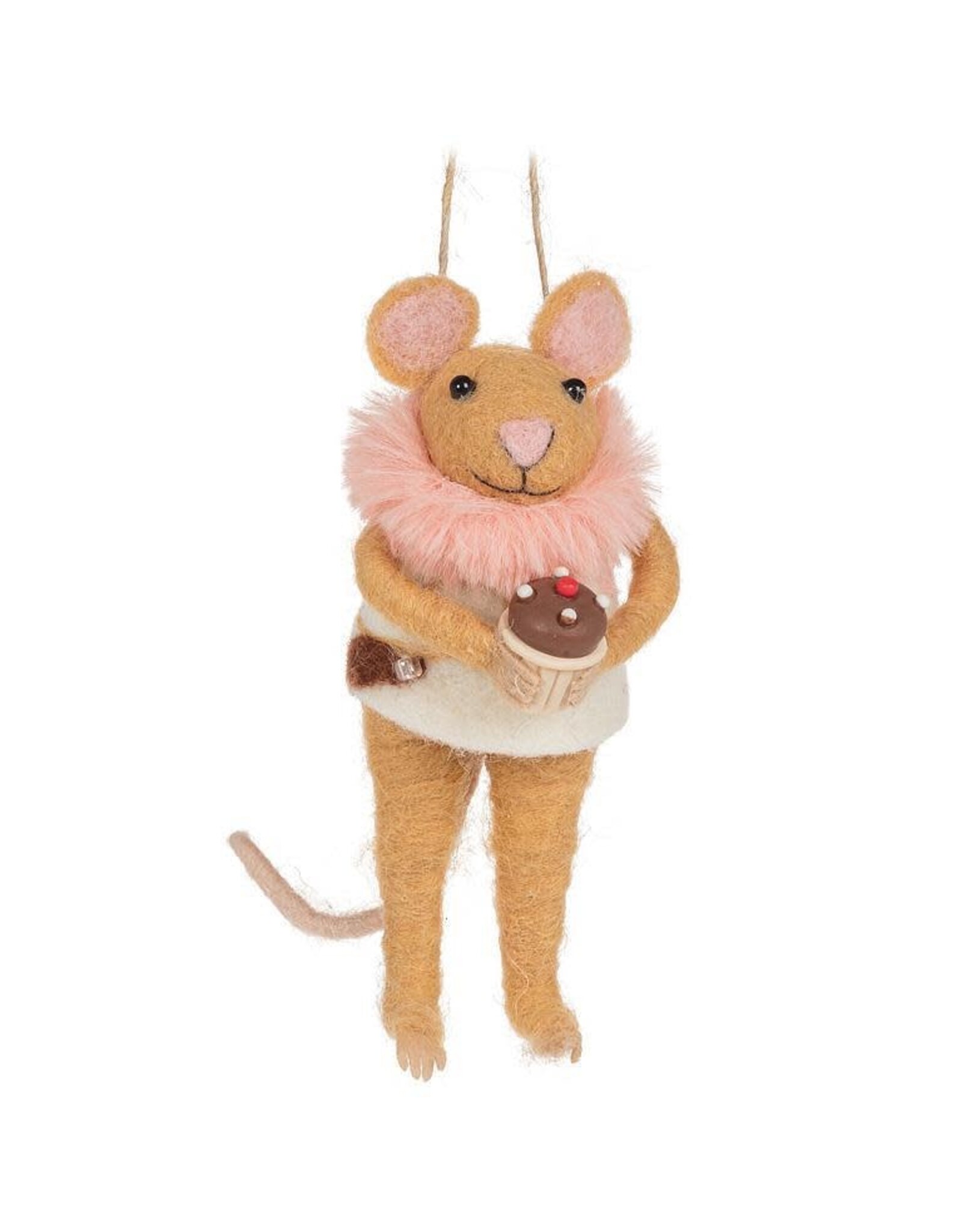 Mouse with Cupcake Ornament