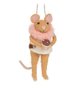 Mouse with Cupcake Ornament