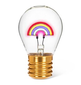 Rainbow Neon LED Lightbulb 4.5"