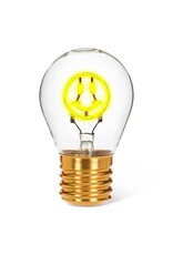 Smiley Face Neon LED Lightbulb 4.5"