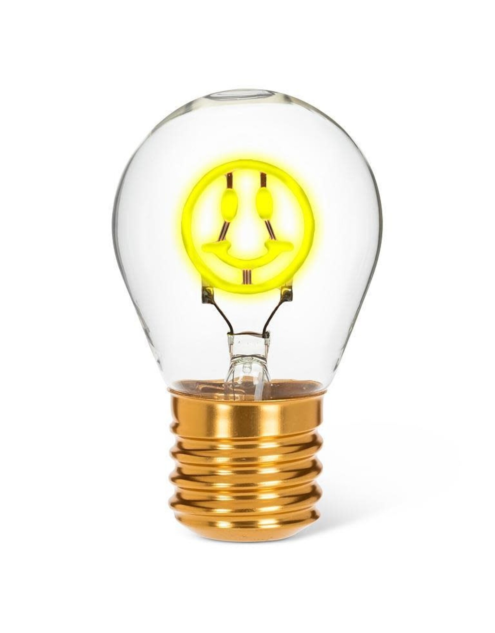 Smiley Face Neon LED Lightbulb 4.5"