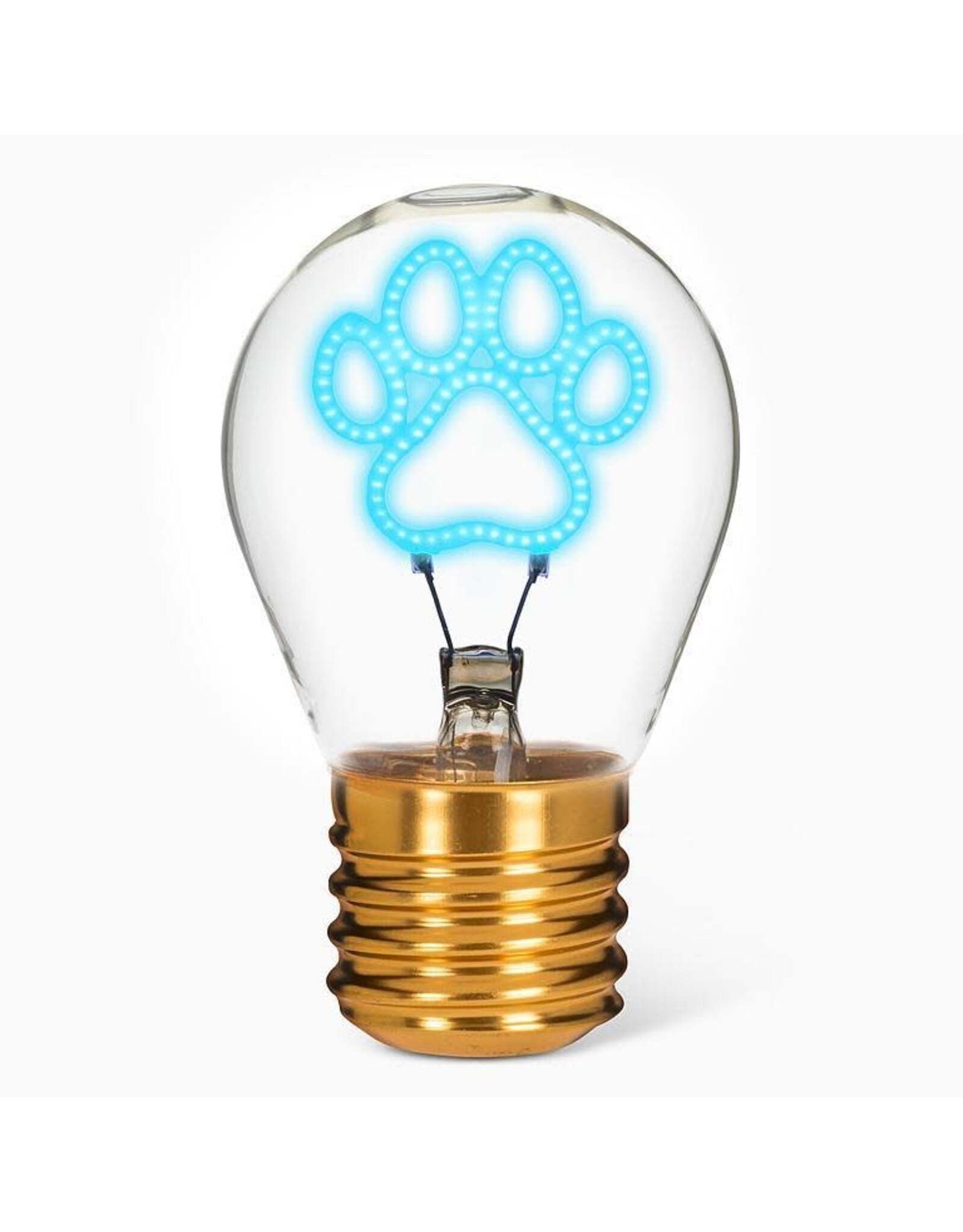 Paw Print Neon LED Lightbulb 4.5"