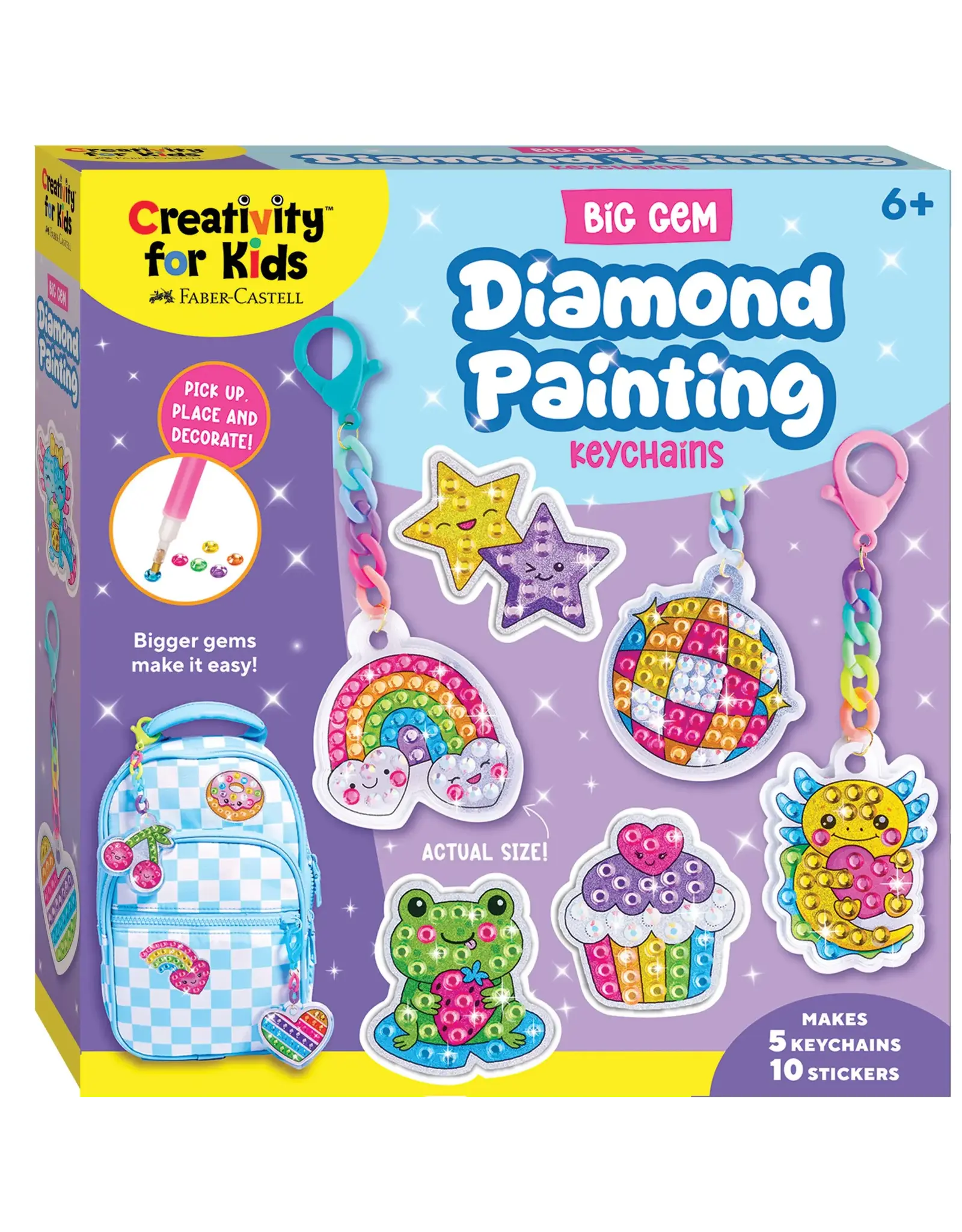 Creativity For Kids Big Gem Diamond Painting Keychains