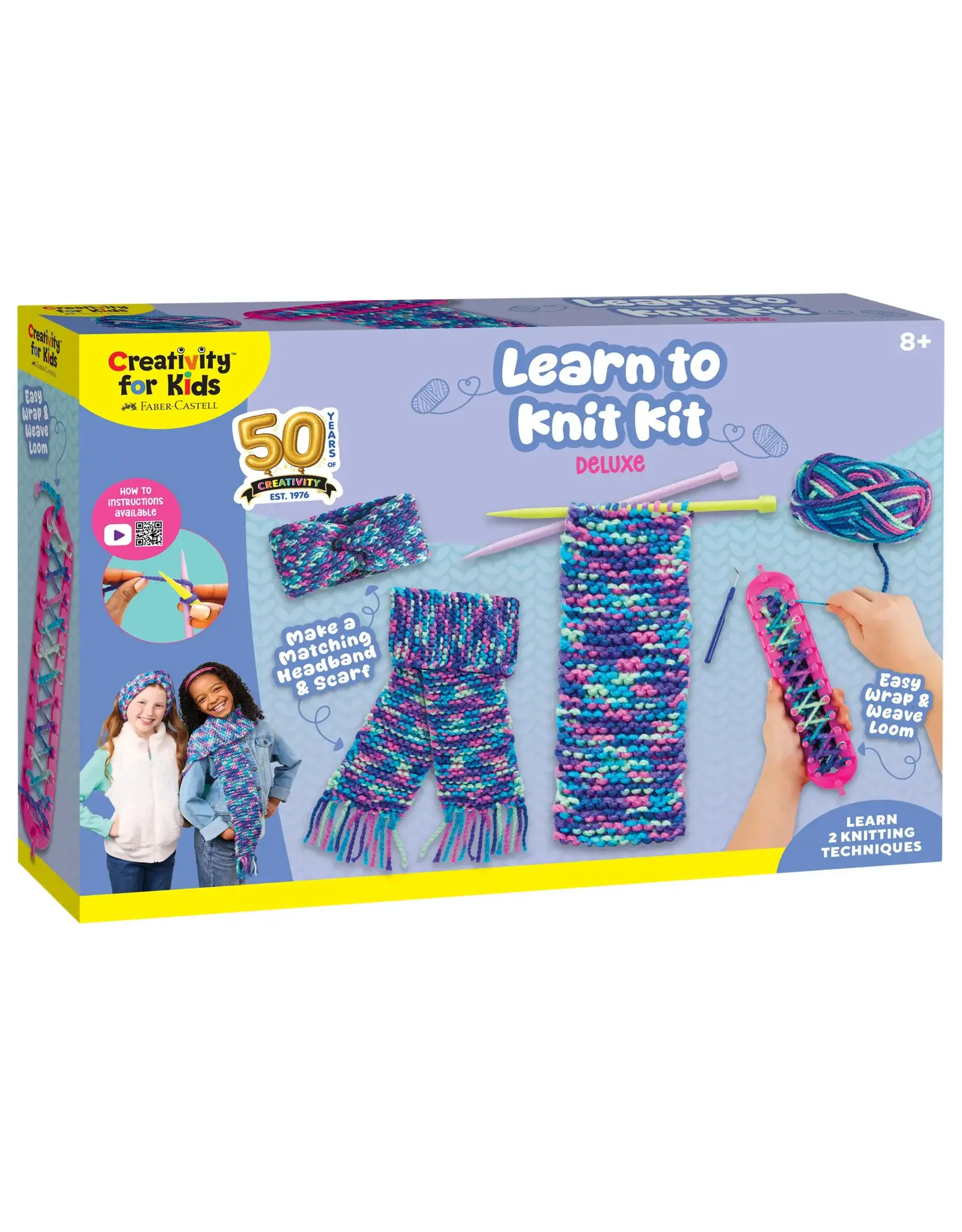 Creativity For Kids Learn to Knit Kit Deluxe