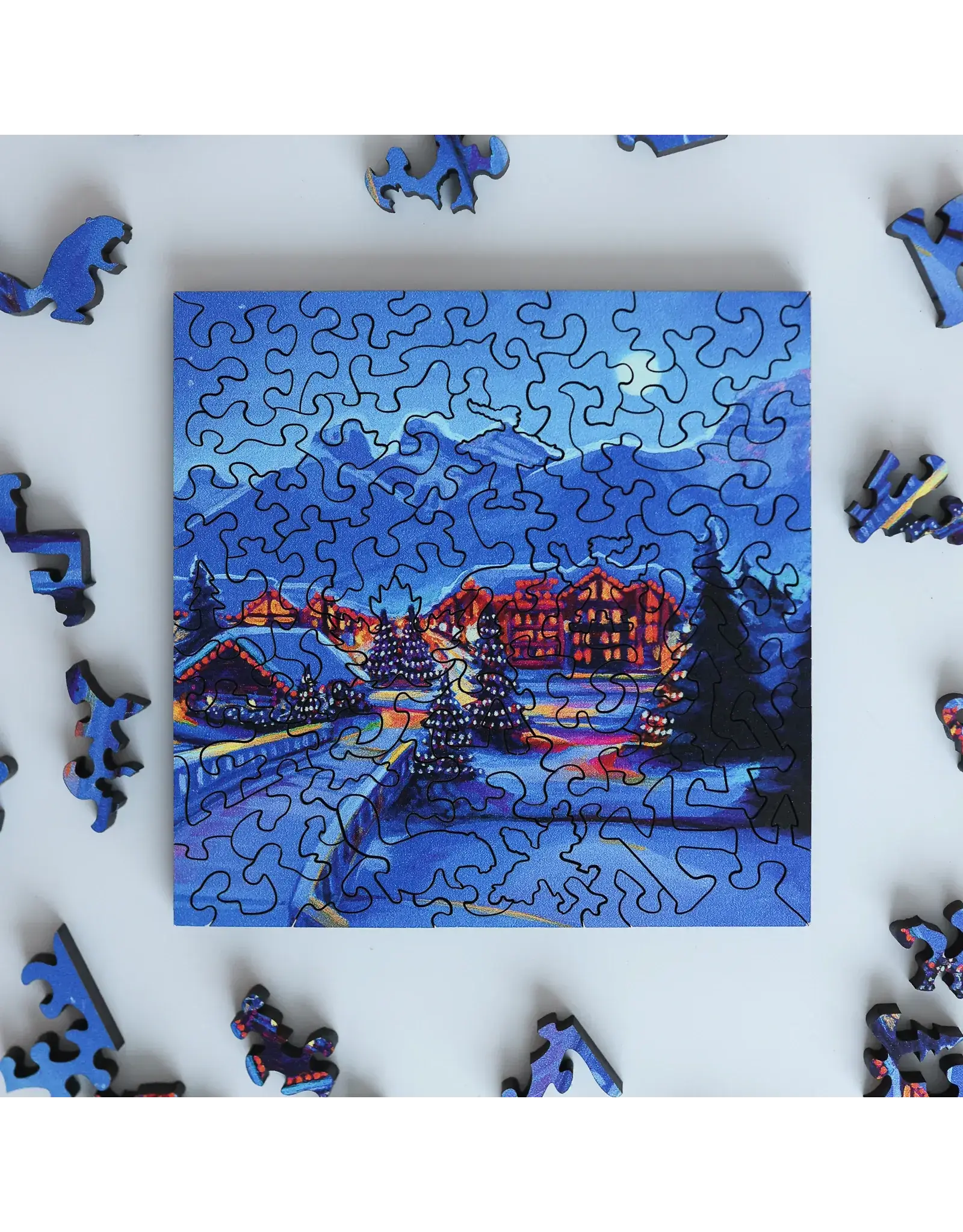 StumpCraft Good Night Canmore by Kat Wright 65pc Mini Puzzle