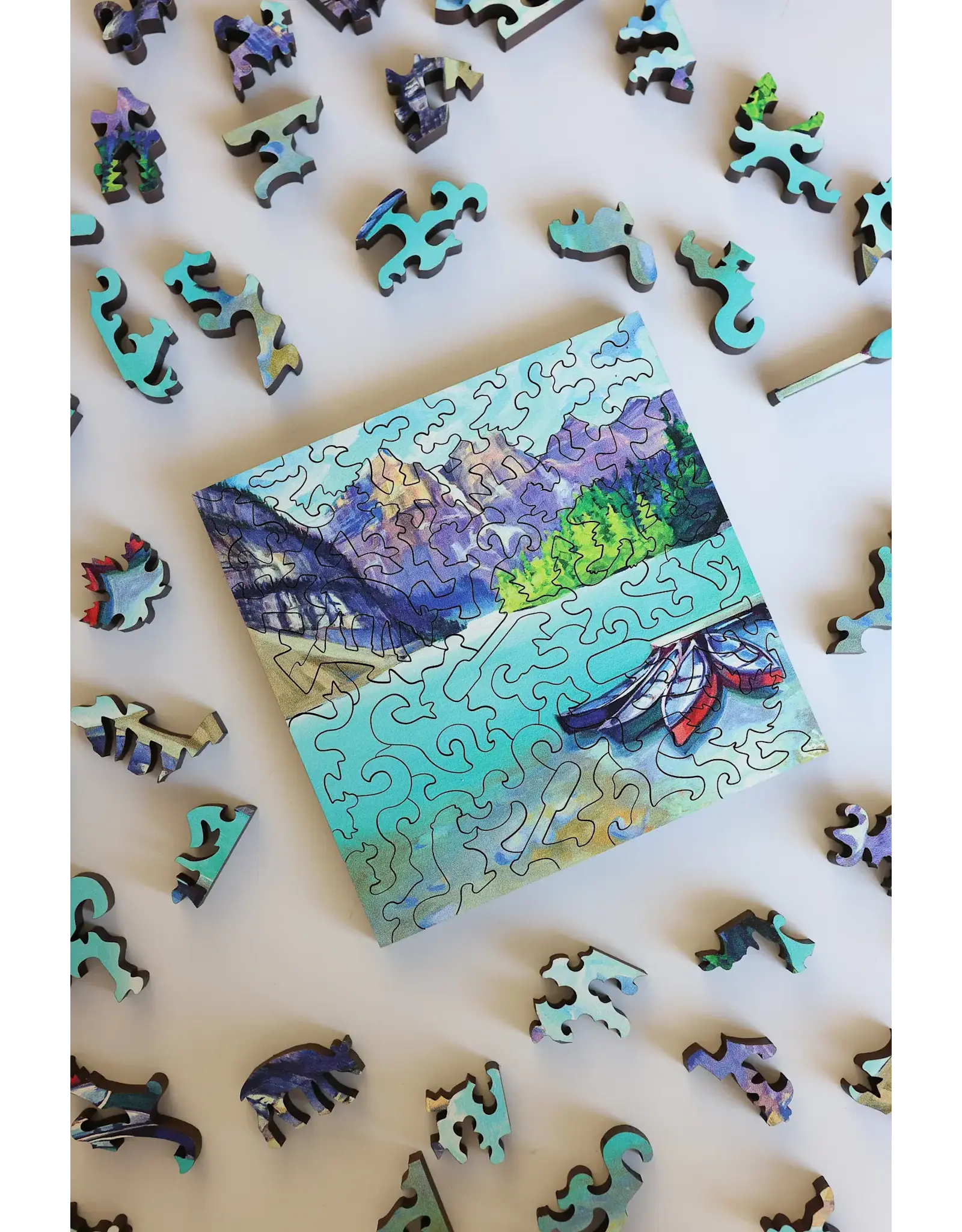 StumpCraft Rock Flour Blue by Kat Wright 57pc Mini Puzzle