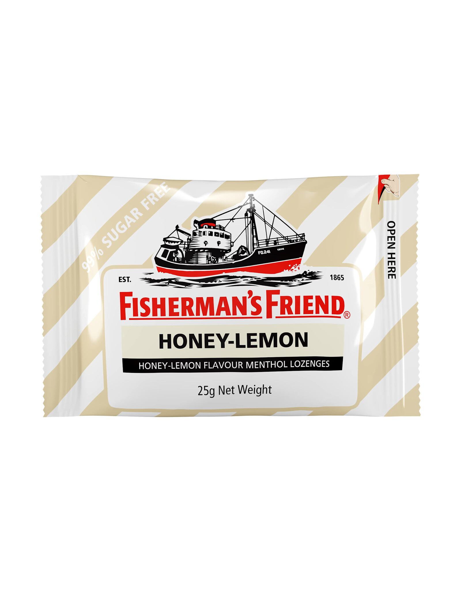 Fishermans Friend Honey, Lemon & Menthol (Sugar Free) 25g (British)