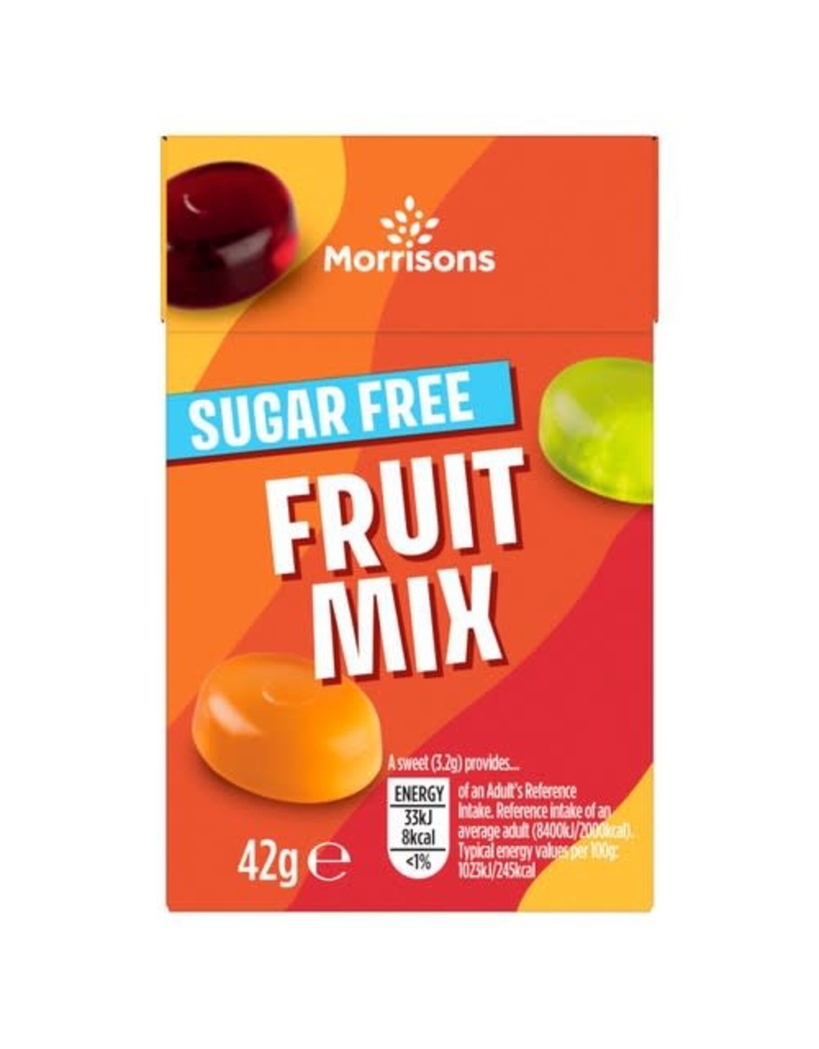Morrisons Sugar Free Mixed Fruit Sweets 42g (British)