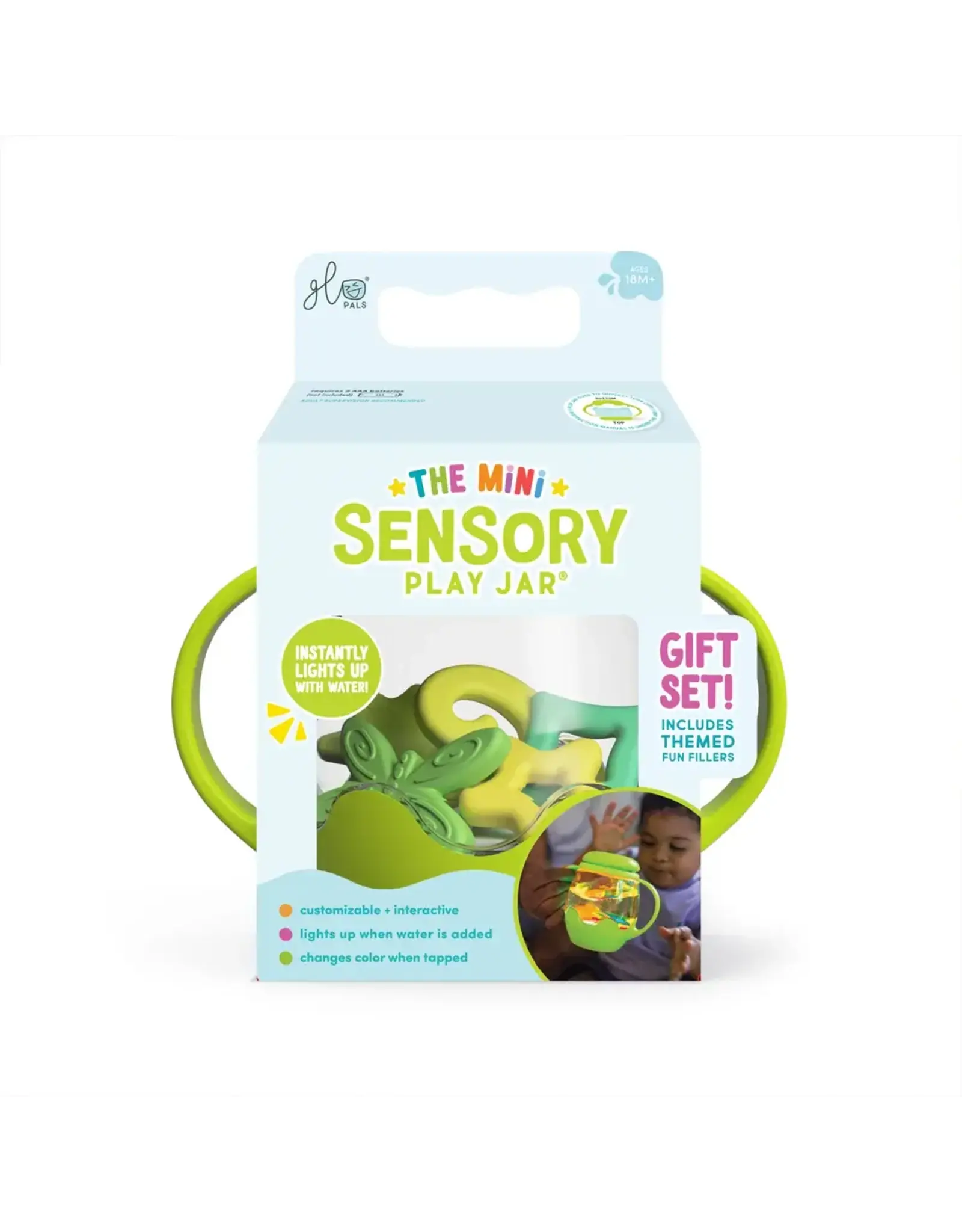Mini Sensory Play Jar Silicone Fillers Green
