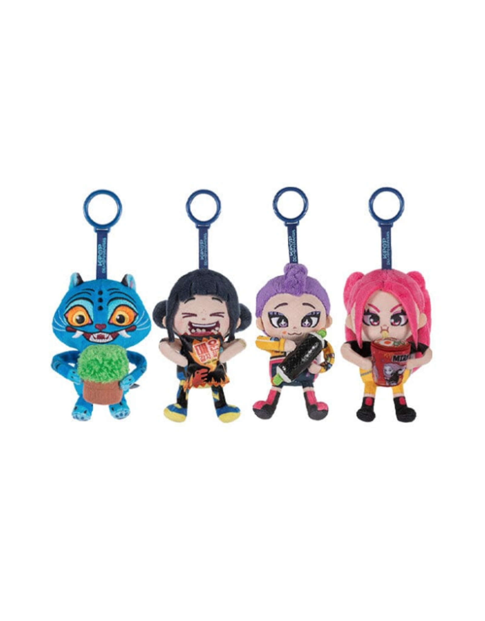 KPOP 4" Demon Hunters Retractable Plush Clips Assorted