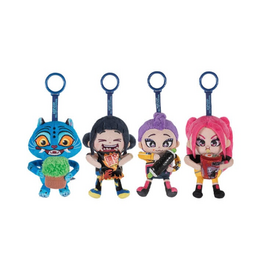 KPOP 4" Demon Hunters Retractable Plush Clips Assorted
