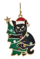 Tree Climber Cat Earrings