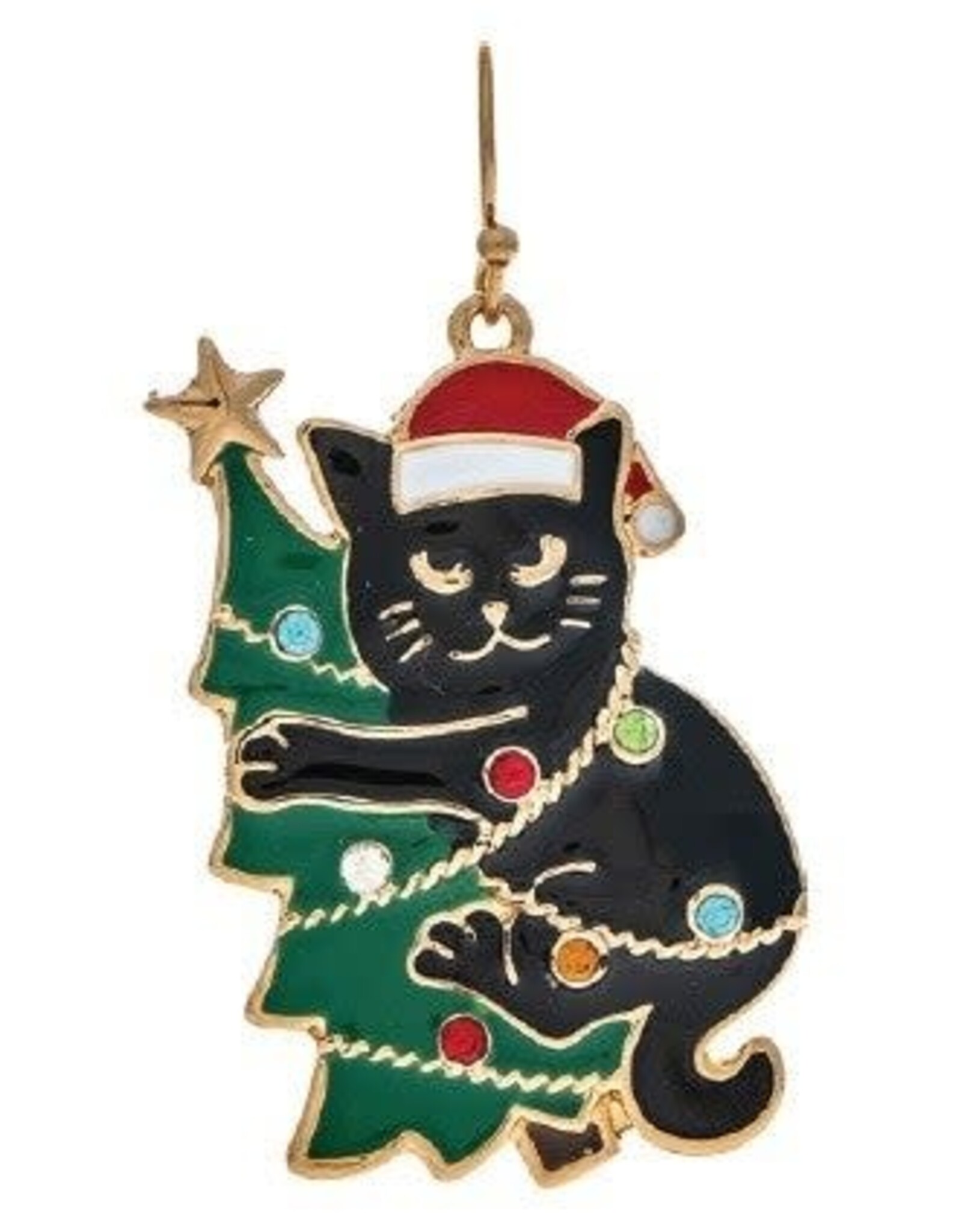 Tree Climber Cat Earrings