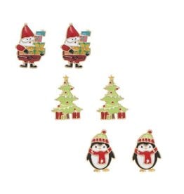 Gnome & Penguin Christmas Earring Set