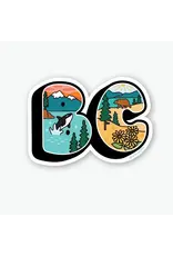 Ashleigh Green Studios British Columbia Retro Postcard Vinyl Sticker