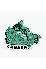 Map of Canada Vinyl Sticker