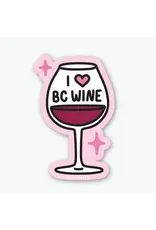 Ashleigh Green Studios I Heart BC Wine - Vinyl Sticker