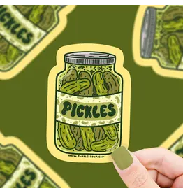 Turtle's Soup Delicious Pickle Jar Vinyl Sticker