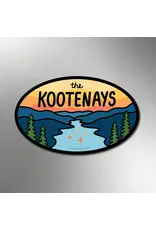 Ashleigh Green Studios The Kootenays - Retro Oval Fridge Magnet