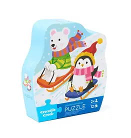 Crocodile Creek Sledding Friends 12pc Mini Puzzle
