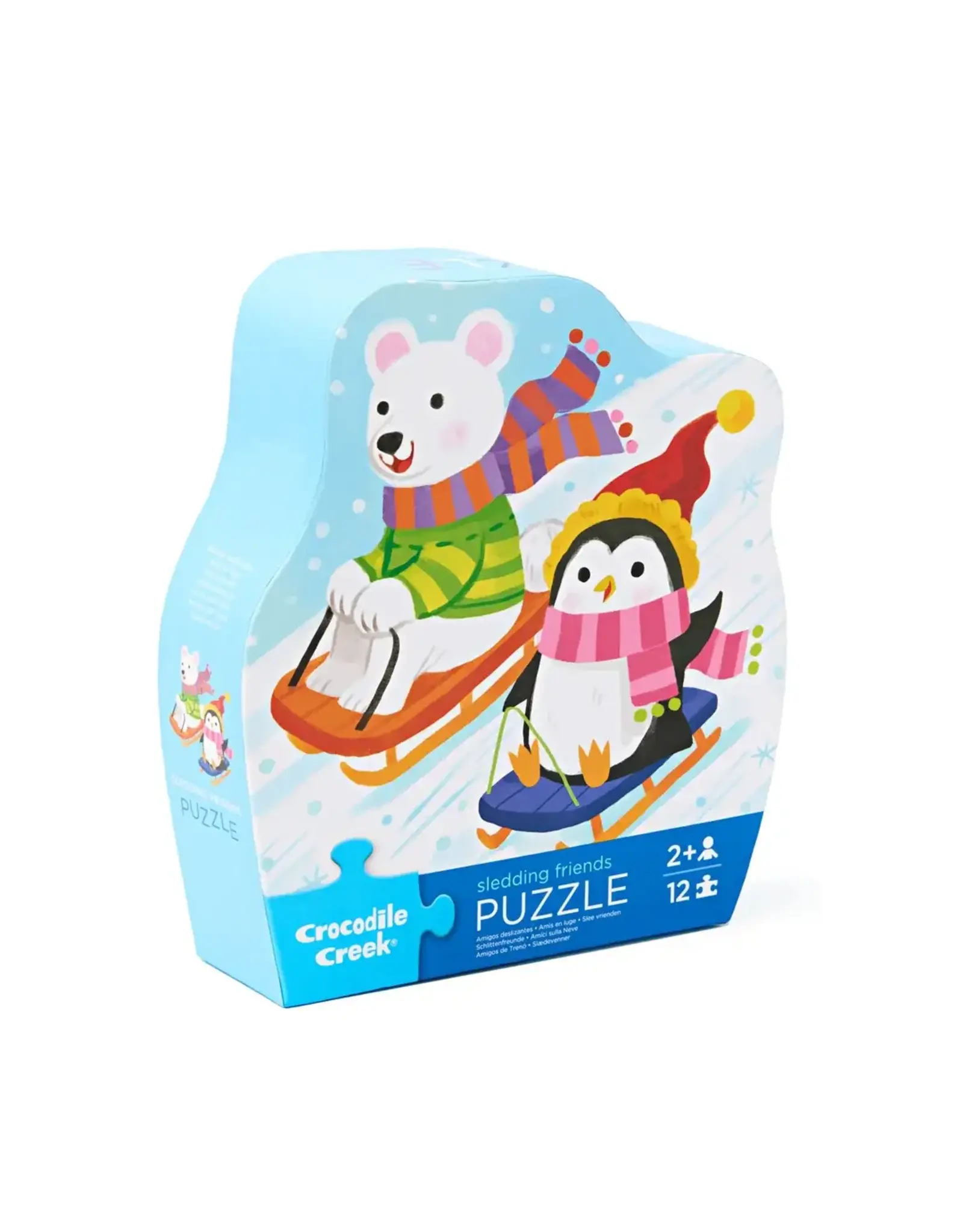Crocodile Creek Sledding Friends 12pc Mini Puzzle