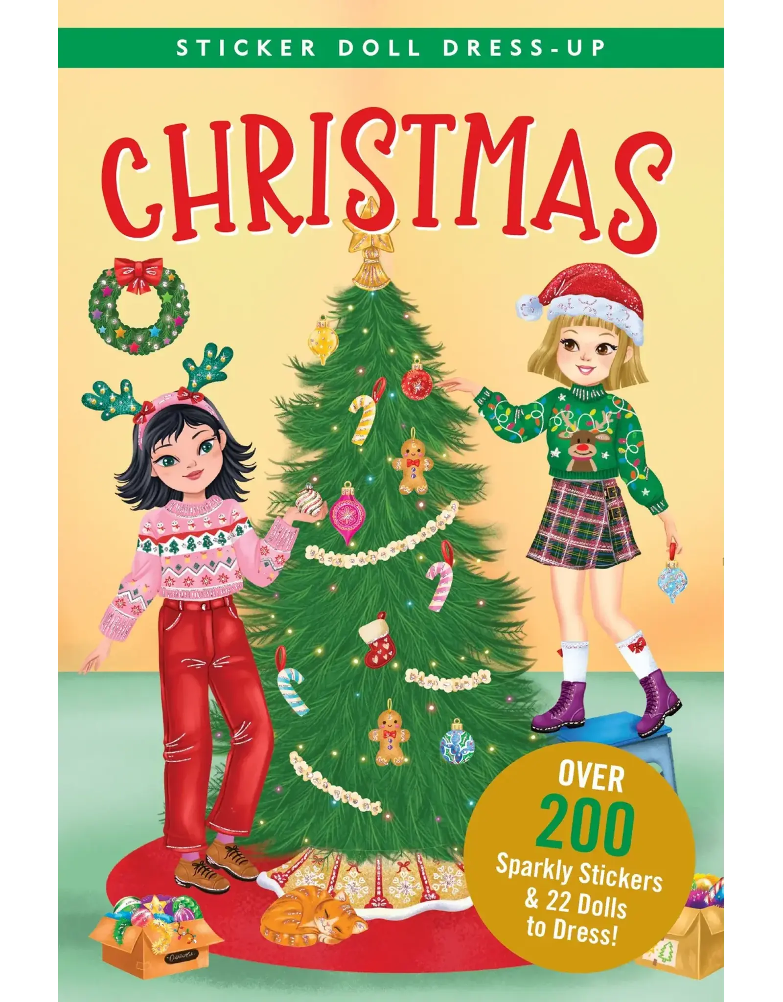 Peter Pauper Press Christmas Sticker Doll Dress-Up Book