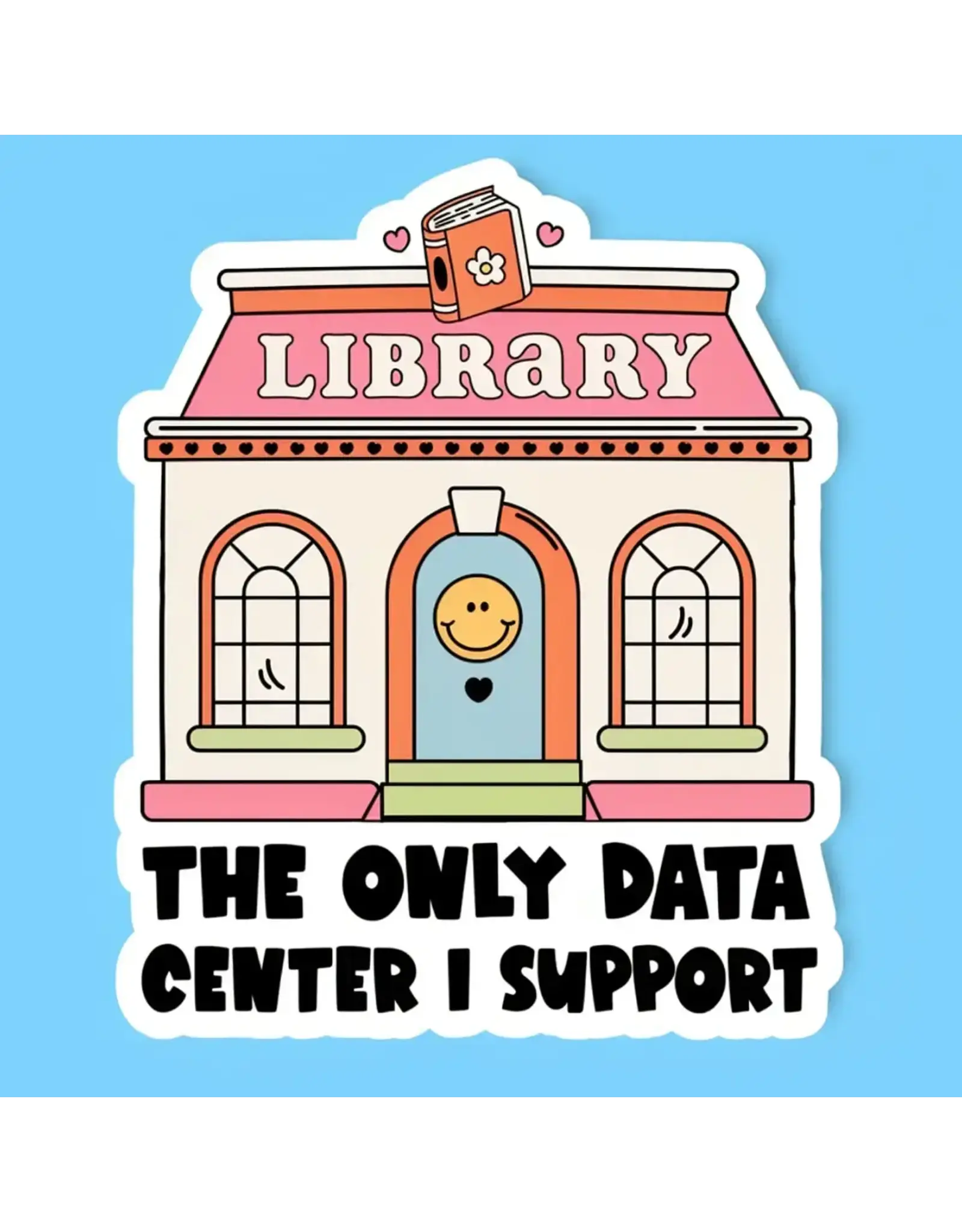 Radical Buttons Anti Data Center, Support Libraries Sticker