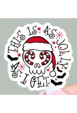 Radical Buttons Christmas Funny Jolly Sticker