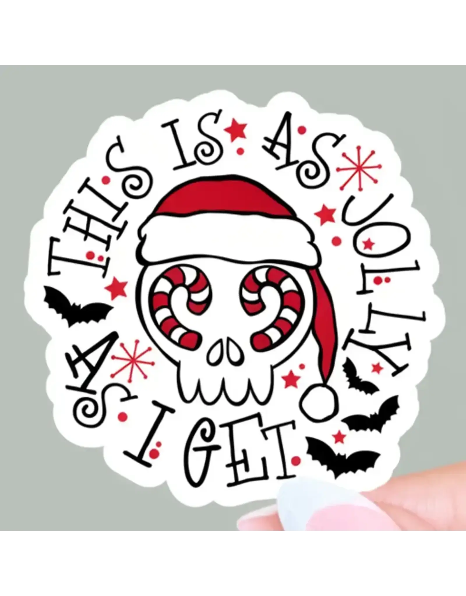 Radical Buttons Christmas Funny Jolly Sticker