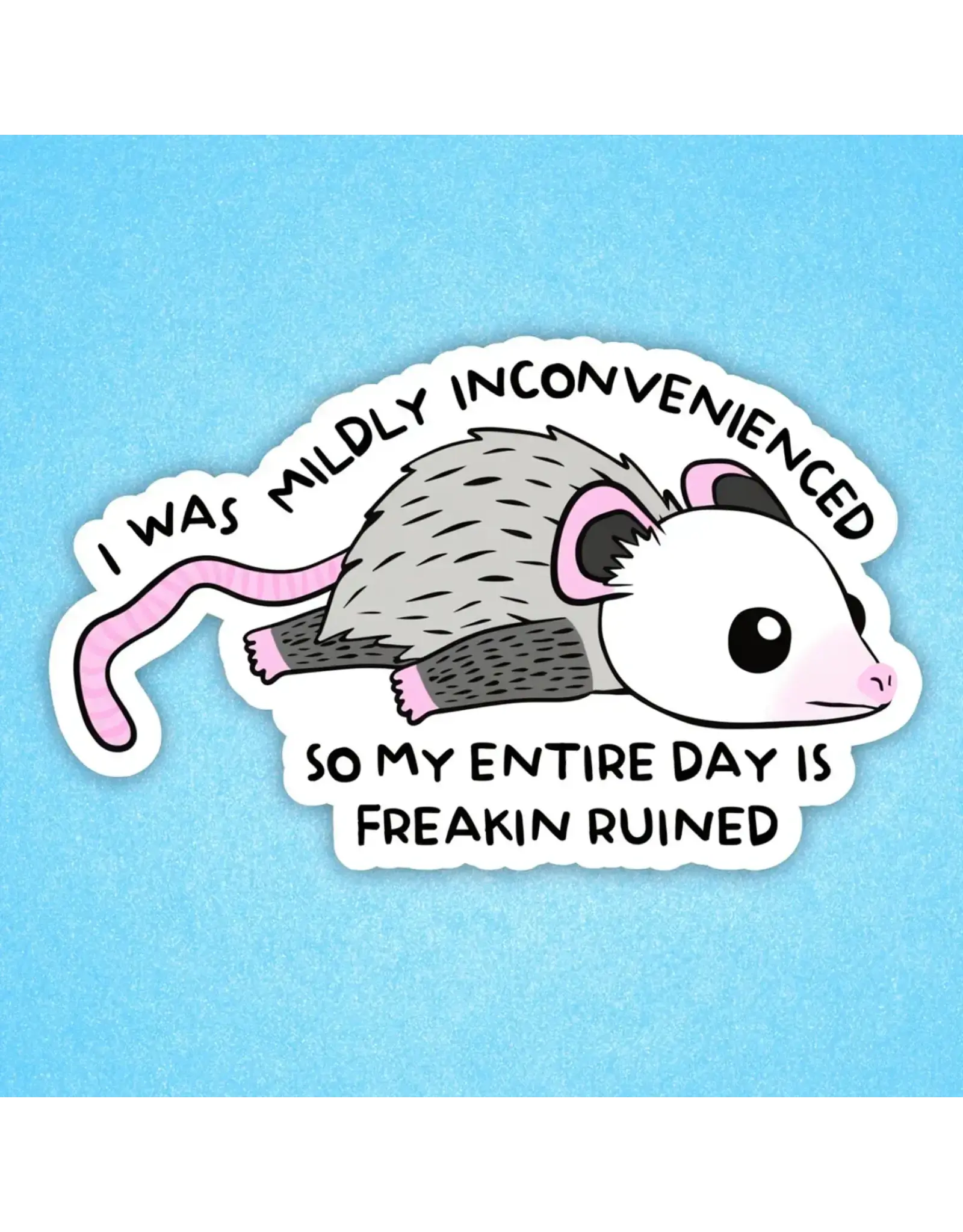 Radical Buttons Funny Opossum Mental Health Sticker