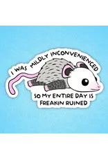 Radical Buttons Funny Opossum Mental Health Sticker