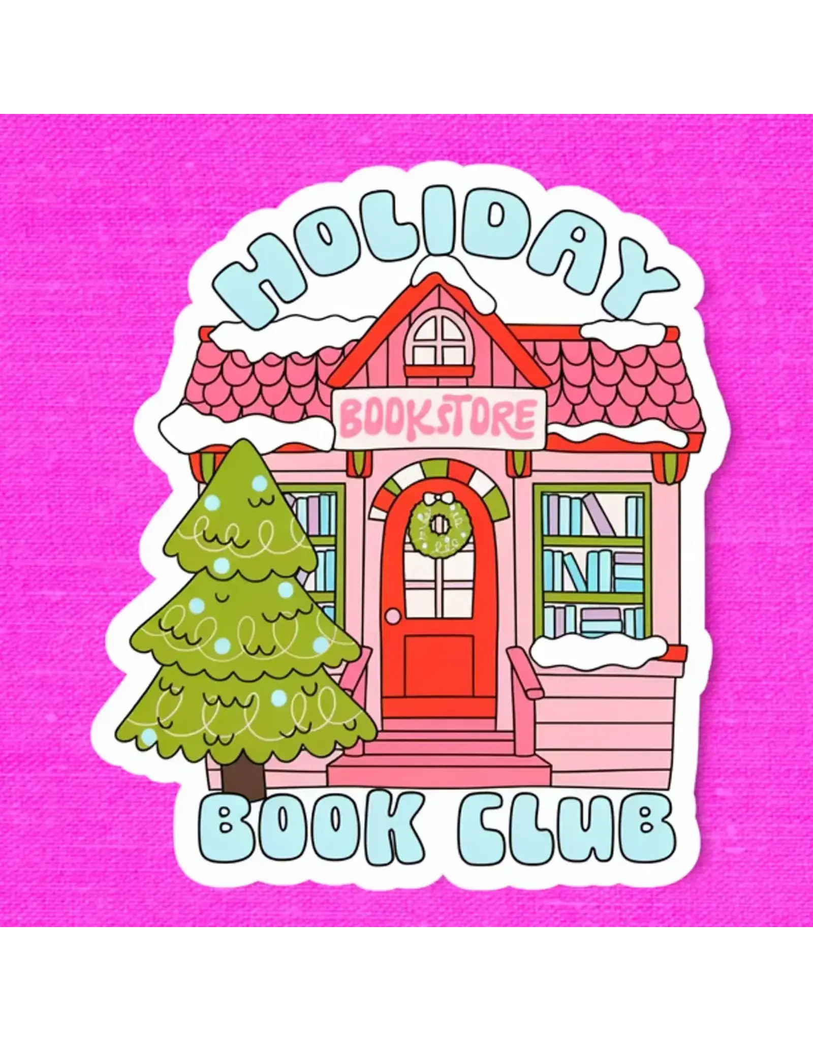 Radical Buttons Holiday Book Club Sticker