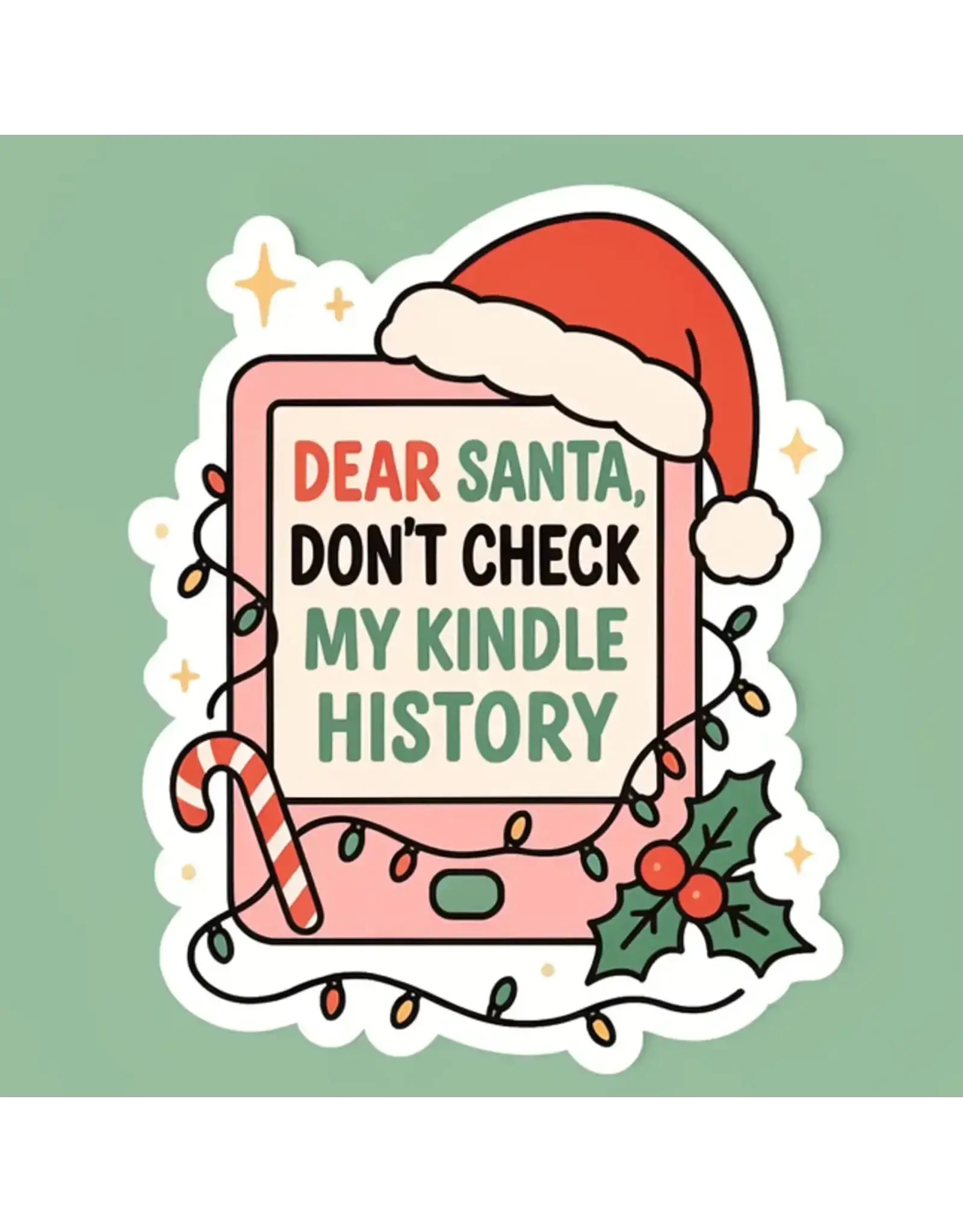 Radical Buttons Holiday Bookish Christmas Smut Sticker