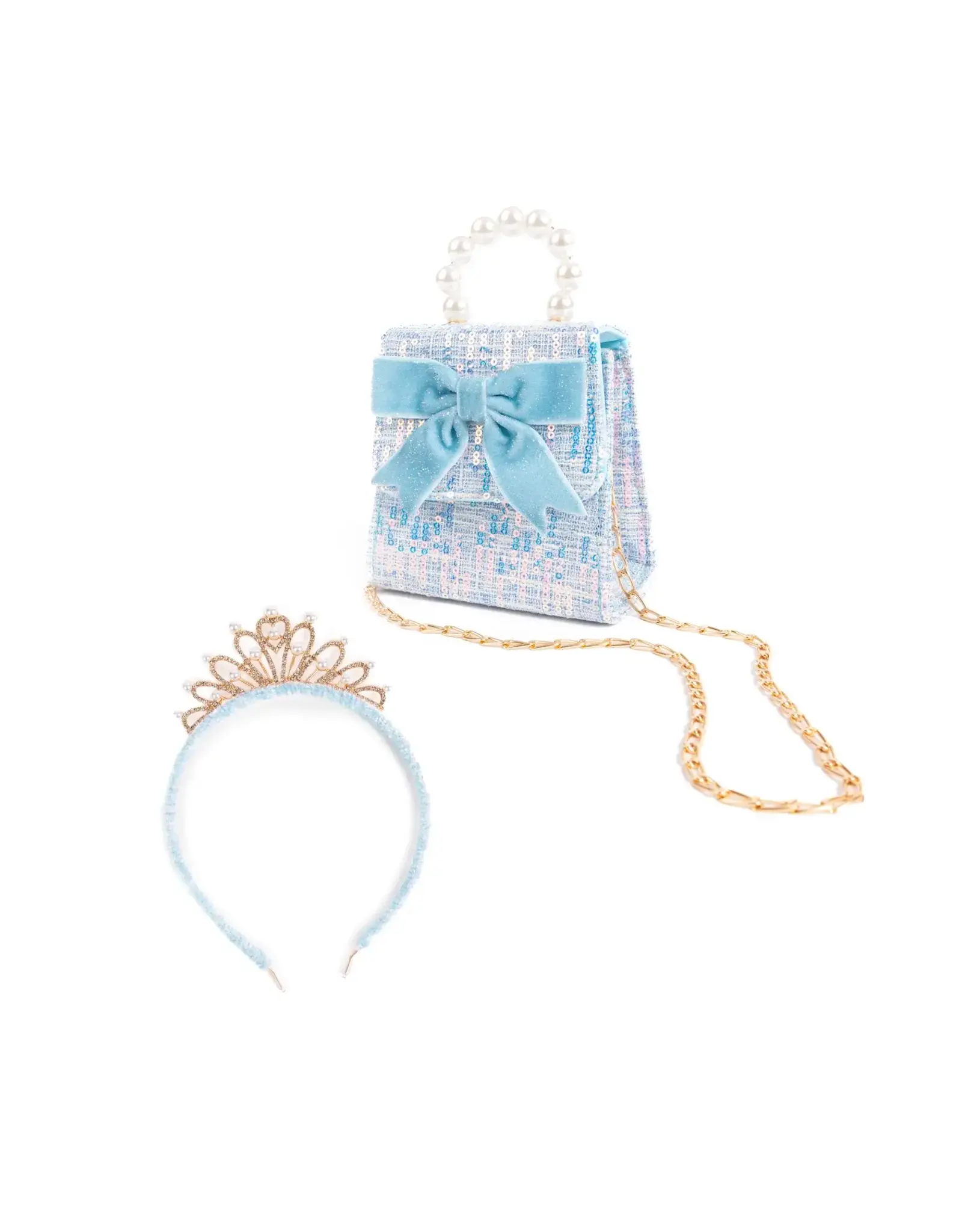 Great Pretenders The Mademoiselle Mini Purse with Headband - Blue