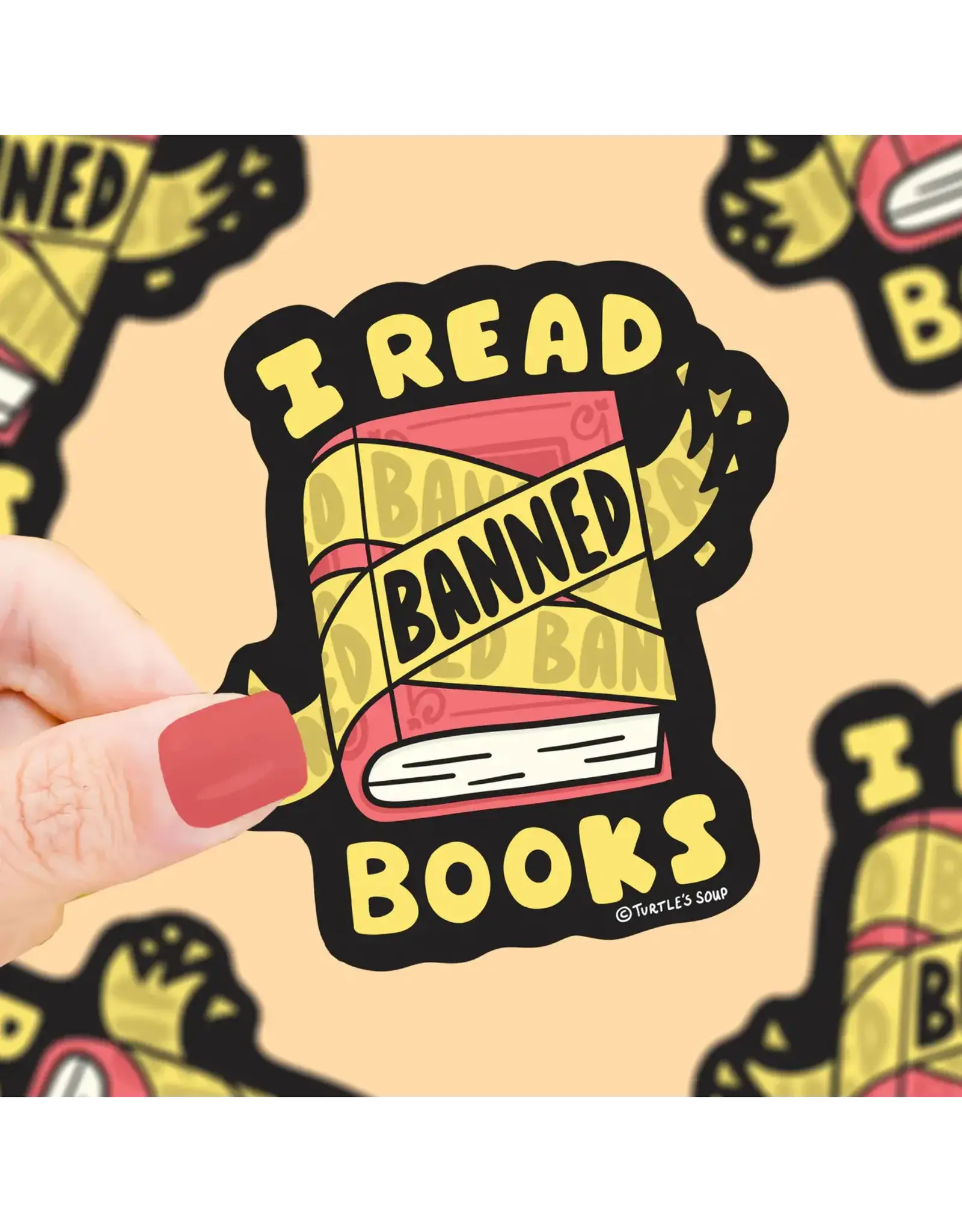 Turtle's Soup I Read Banned Books Vinyl Sticker