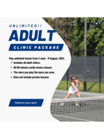 Unlimited Adult Tennis Clinic Package