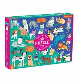 Chronicle Books 100 pc Puzzle: Double Side Cats & Dogs